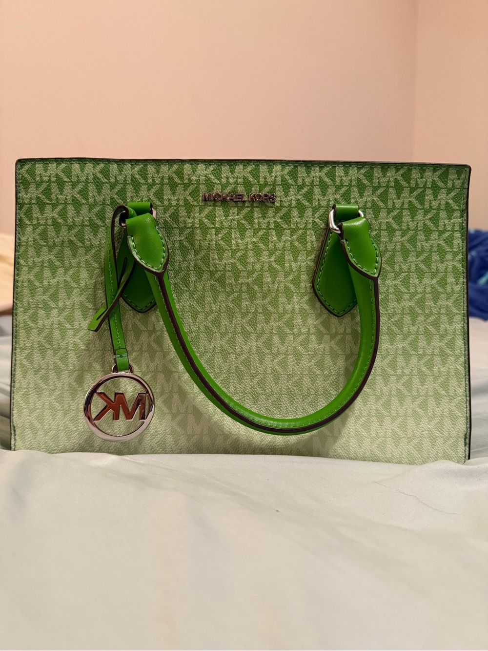 Michael Kors Lime Green Signature MK Tote